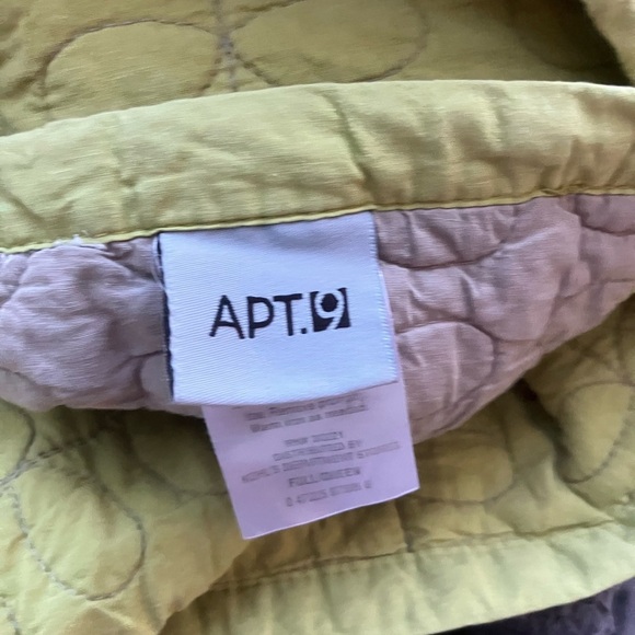 Apt 9 reversible cotton quilted coverlet Full / Wueen lime & gray - Picture 2 of 9